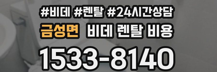 금성면 비데 렌탈 비용