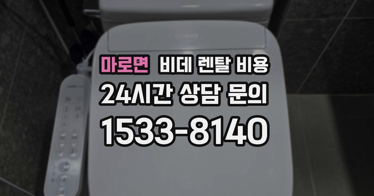 마로면 비데 렌탈 비용