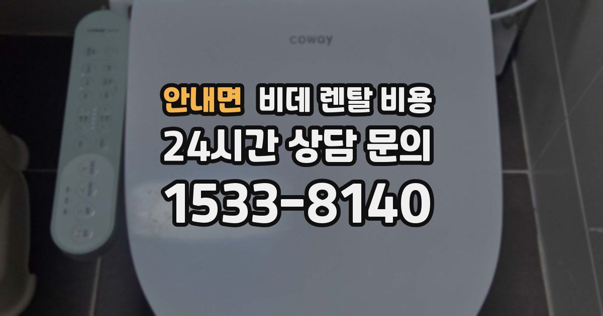 안내면 비데 렌탈 비용