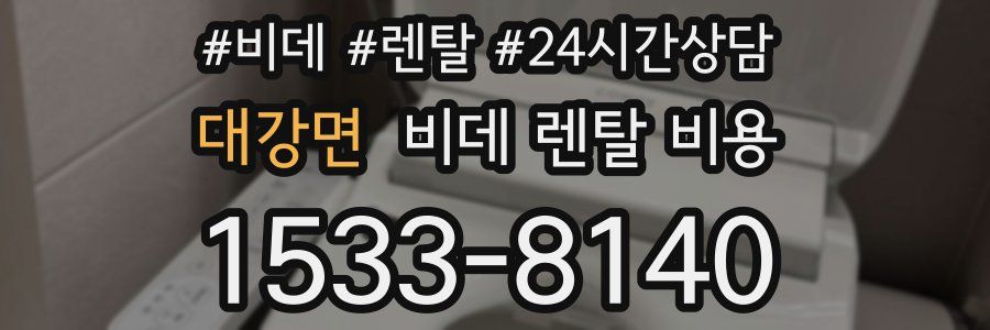 대강면 비데 렌탈 비용