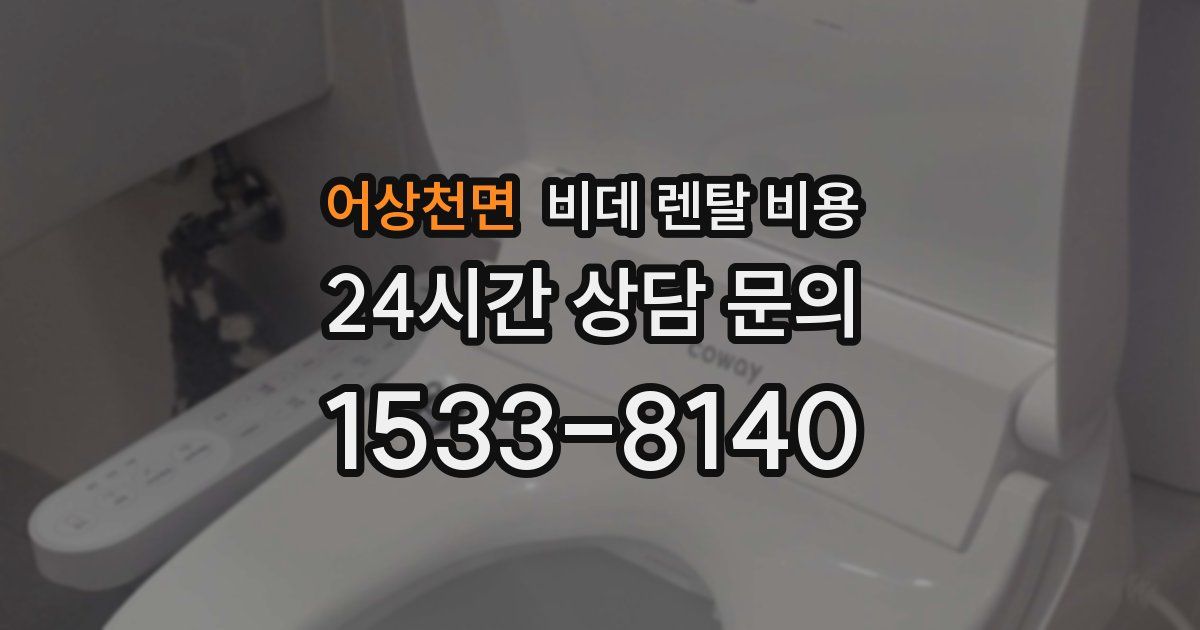 어상천면 비데 렌탈 비용