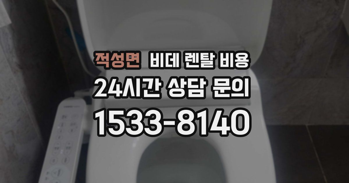 적성면 비데 렌탈 비용