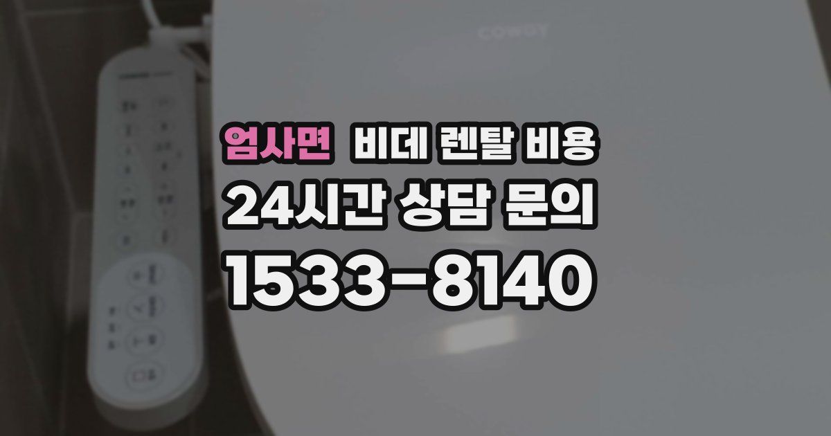엄사면 비데 렌탈 비용