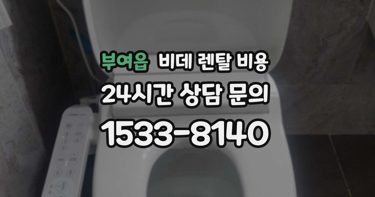 부여읍 비데 렌탈 비용