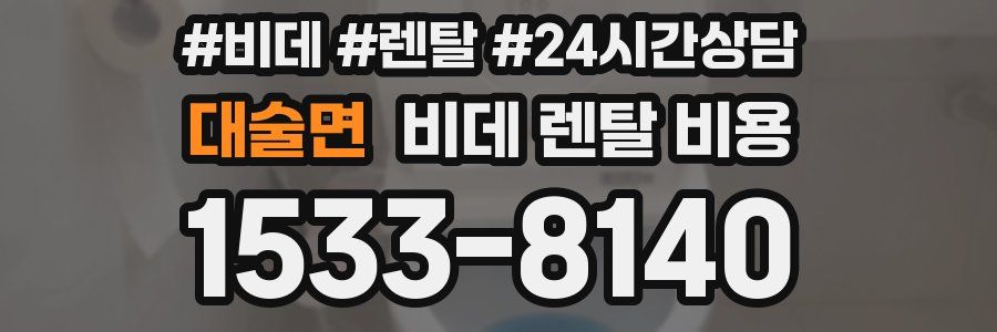 대술면 비데 렌탈 비용