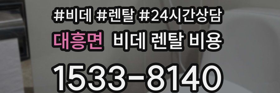 대흥면 비데 렌탈 비용