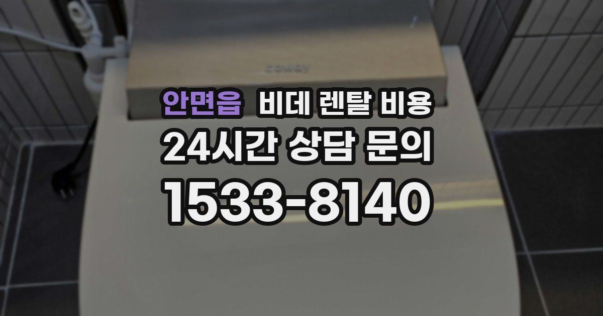 안면읍 비데 렌탈 비용