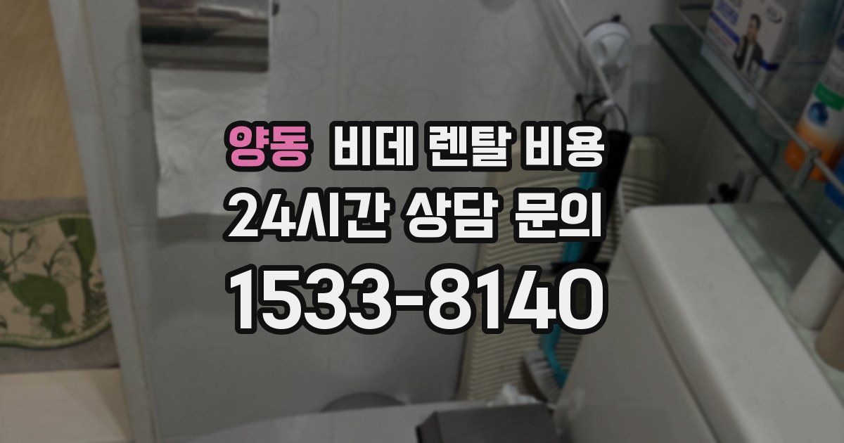 양동 비데 렌탈 비용
