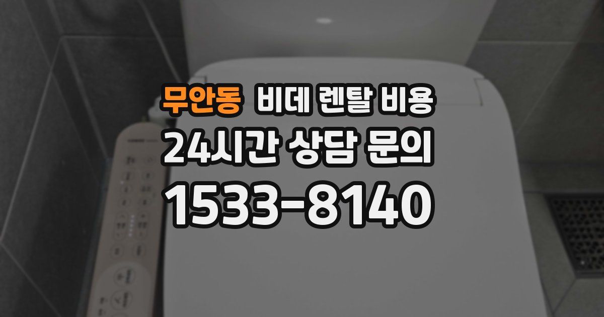 무안동 비데 렌탈 비용