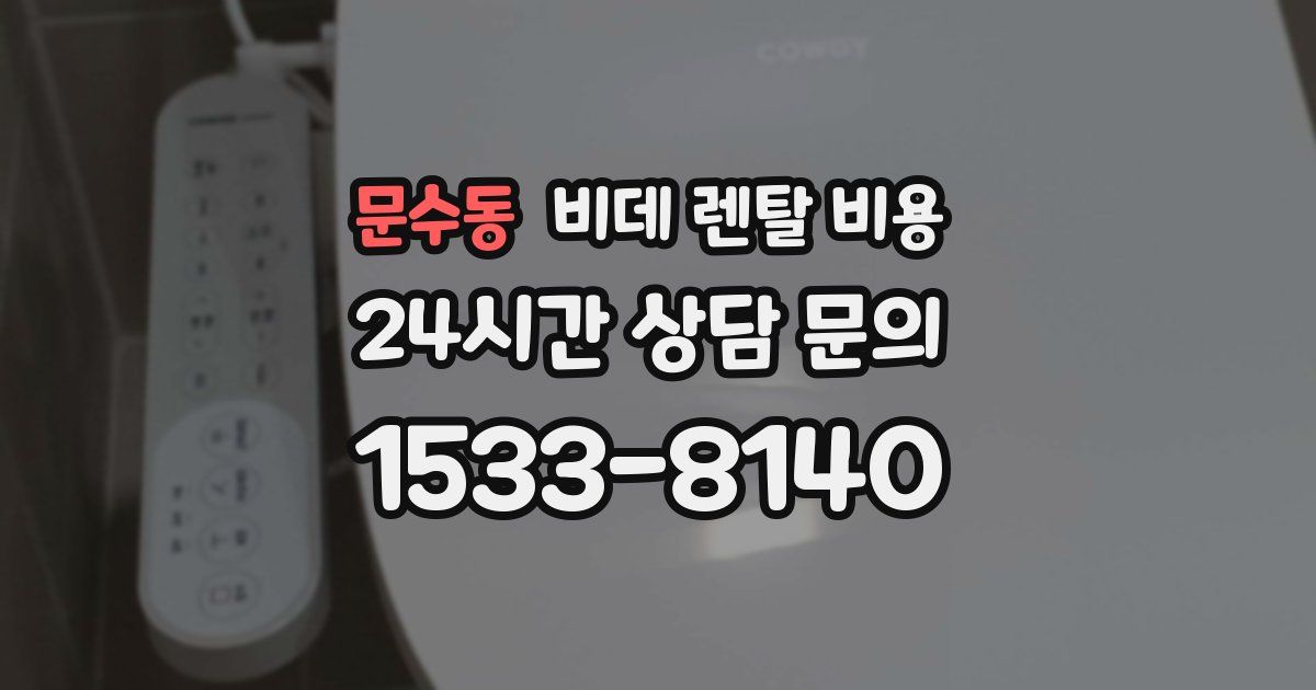 문수동 비데 렌탈 비용