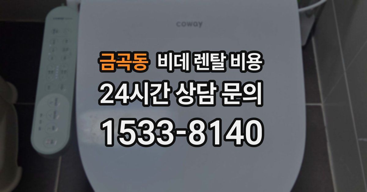 금곡동 비데 렌탈 비용
