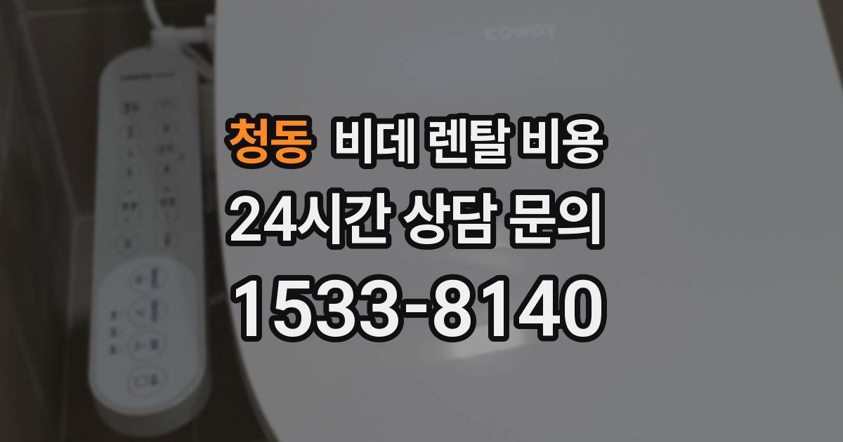 청동 비데 렌탈 비용