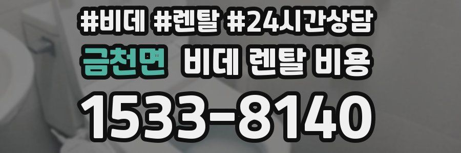금천면 비데 렌탈 비용