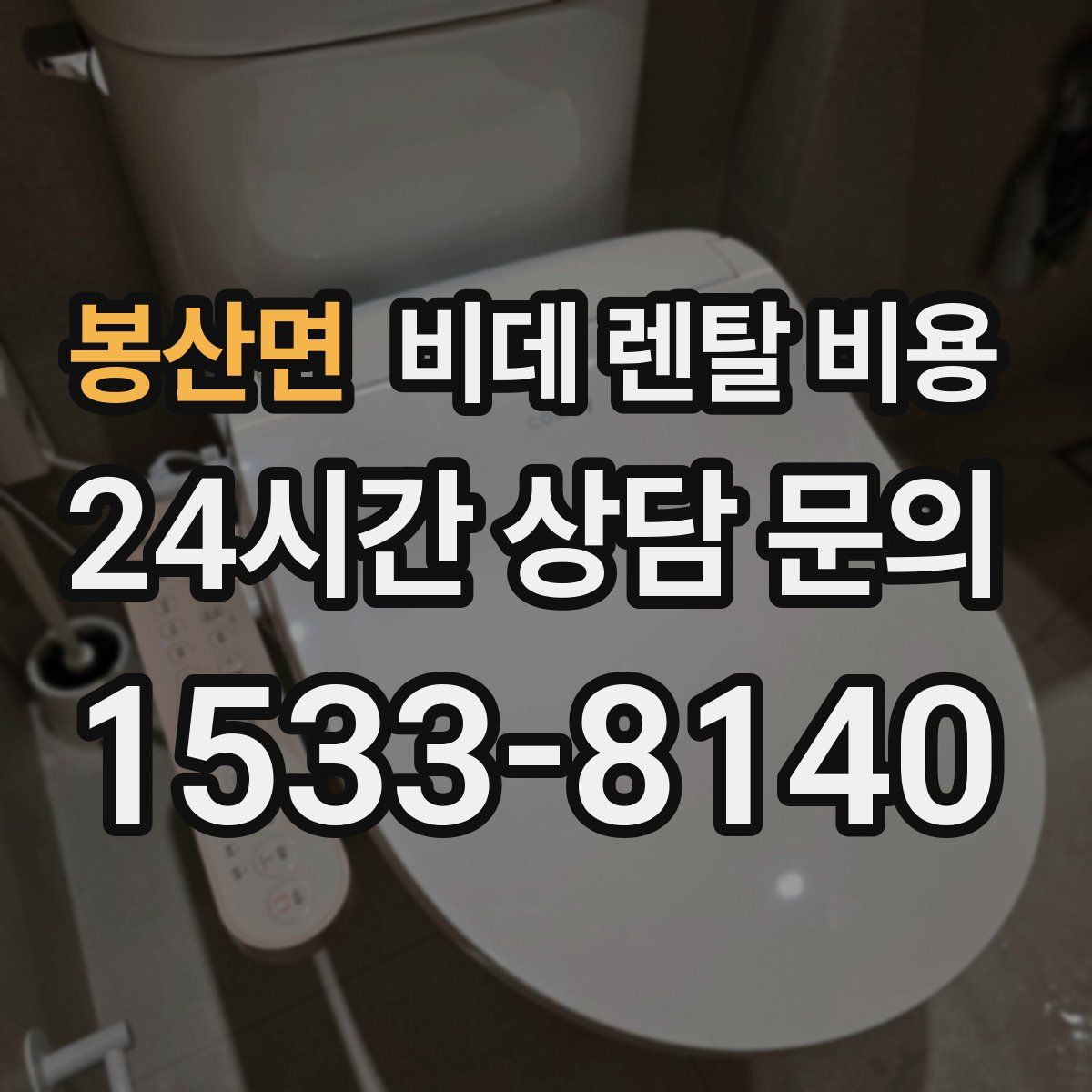 봉산면 비데 렌탈 비용