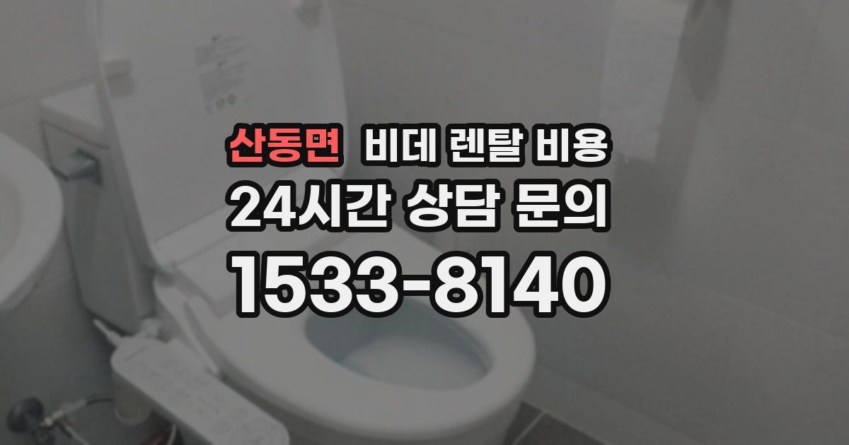 산동면 비데 렌탈 비용