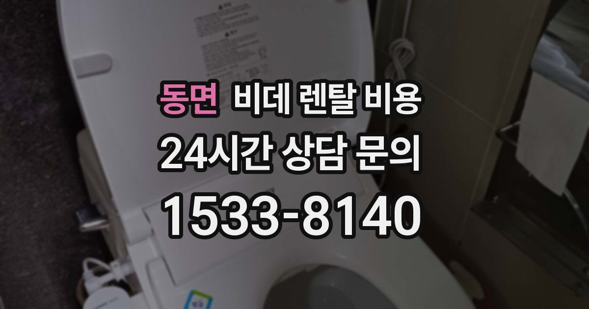 동면 비데 렌탈 비용