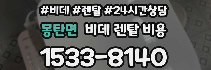 몽탄면 비데 렌탈 비용