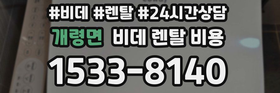 개령면 비데 렌탈 비용