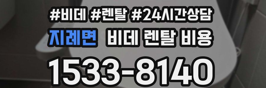 지례면 비데 렌탈 비용