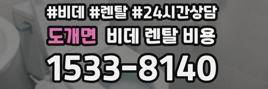 도개면 비데 렌탈 비용