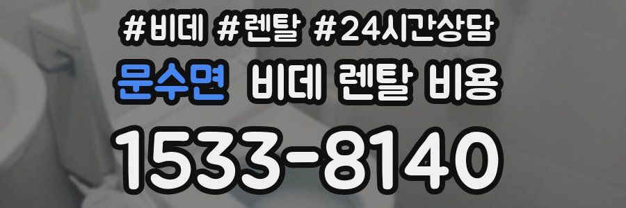 문수면 비데 렌탈 비용