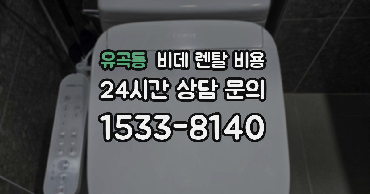 유곡동 비데 렌탈 비용