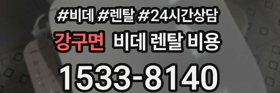강구면 비데 렌탈 비용