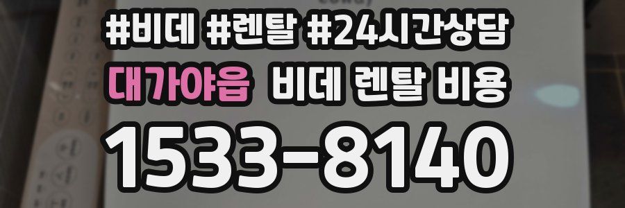 대가야읍 비데 렌탈 비용