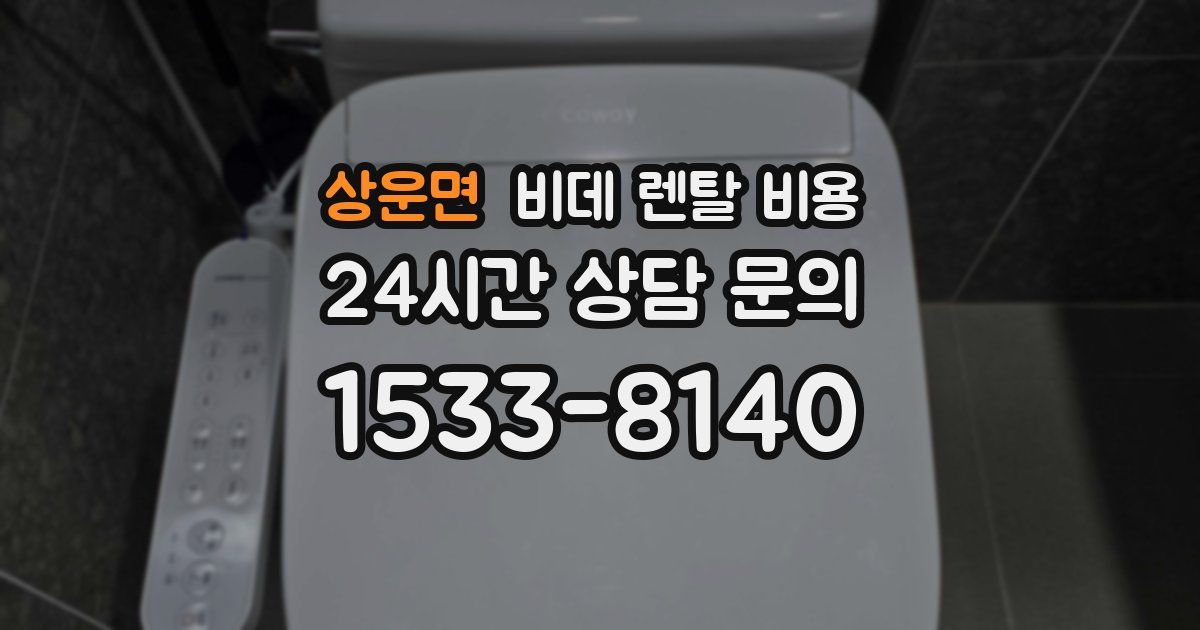 상운면 비데 렌탈 비용