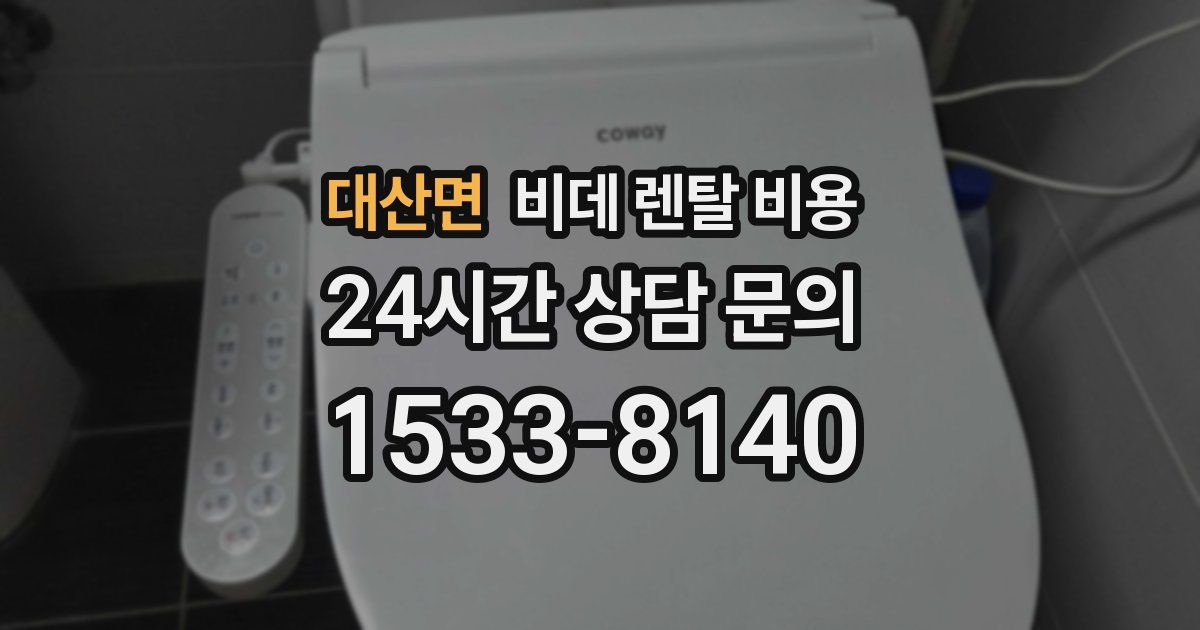 대산면 비데 렌탈 비용