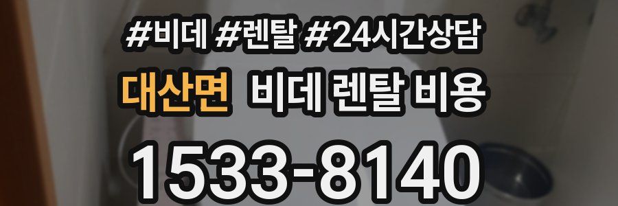 대산면 비데 렌탈 비용