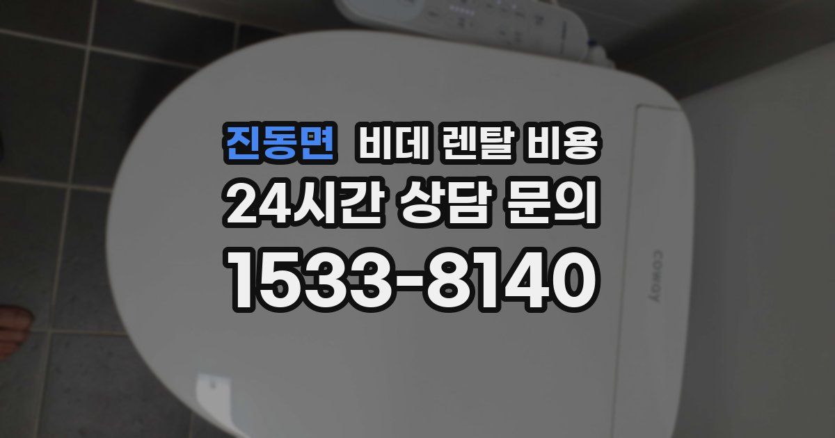 진동면 비데 렌탈 비용