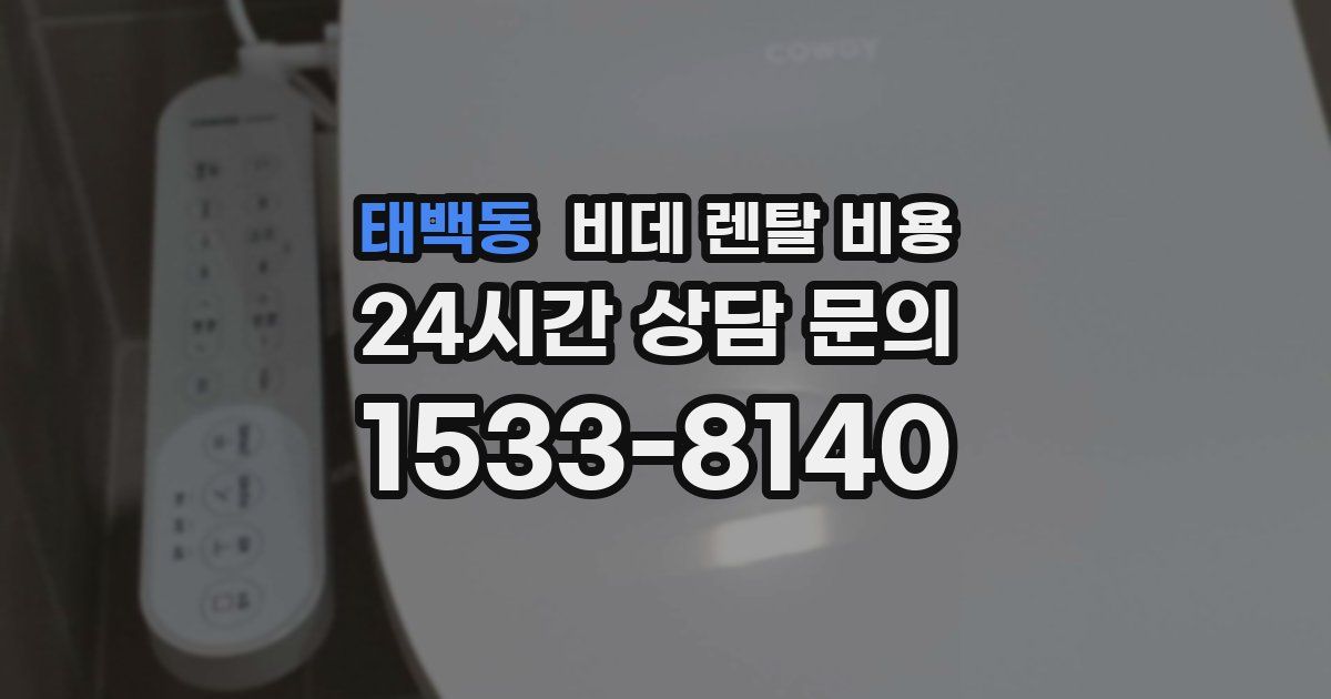 태백동 비데 렌탈 비용