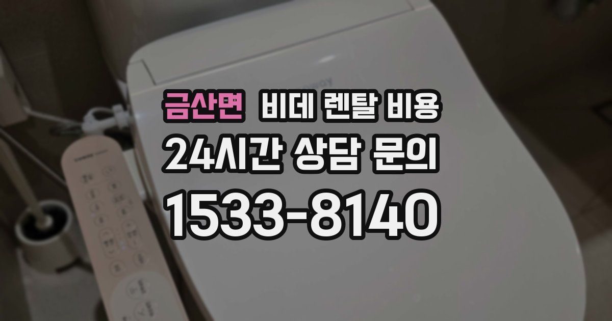 금산면 비데 렌탈 비용