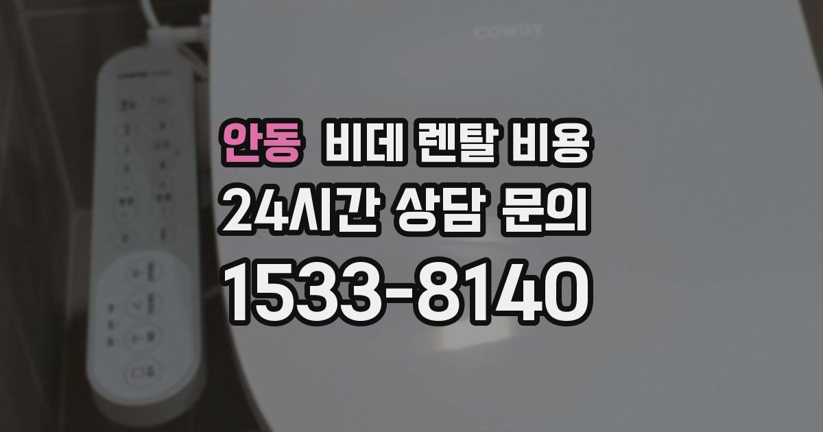 안동 비데 렌탈 비용