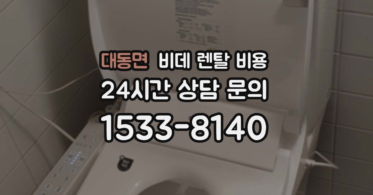 대동면 비데 렌탈 비용