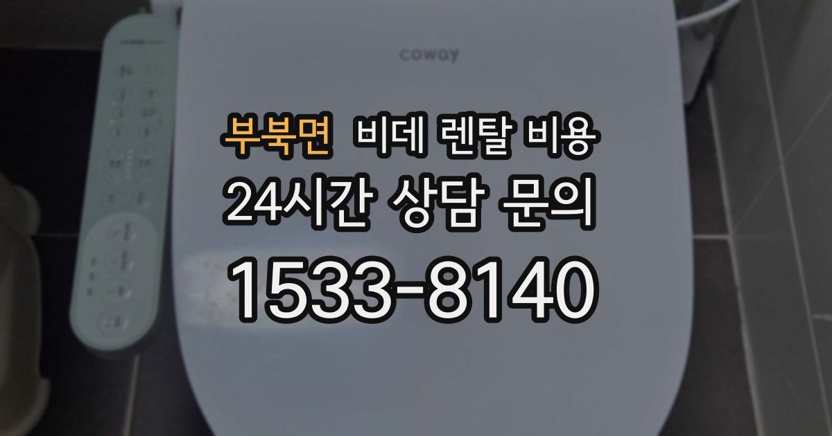 부북면 비데 렌탈 비용