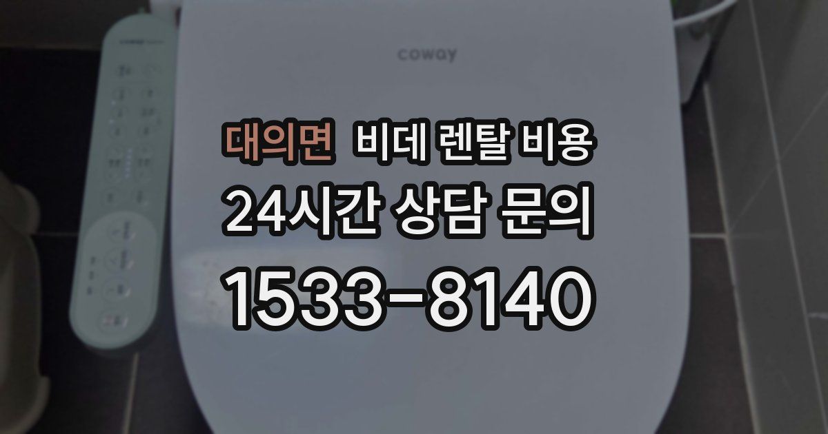 대의면 비데 렌탈 비용
