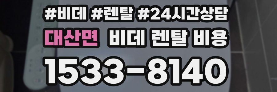 대산면 비데 렌탈 비용