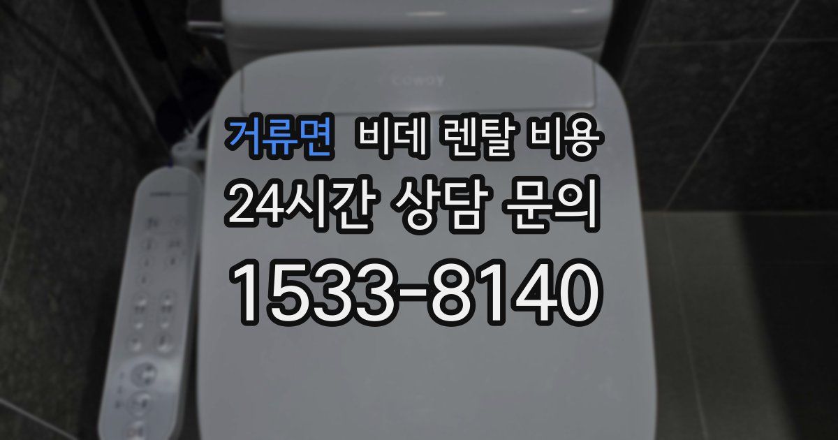 거류면 비데 렌탈 비용