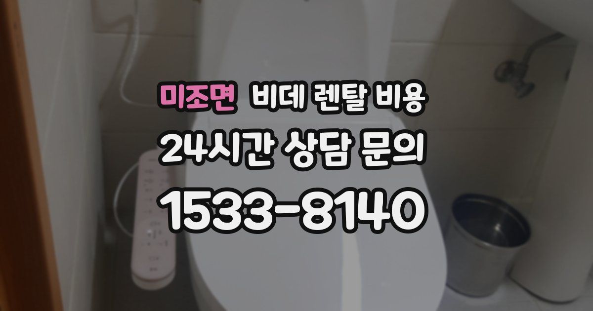 미조면 비데 렌탈 비용