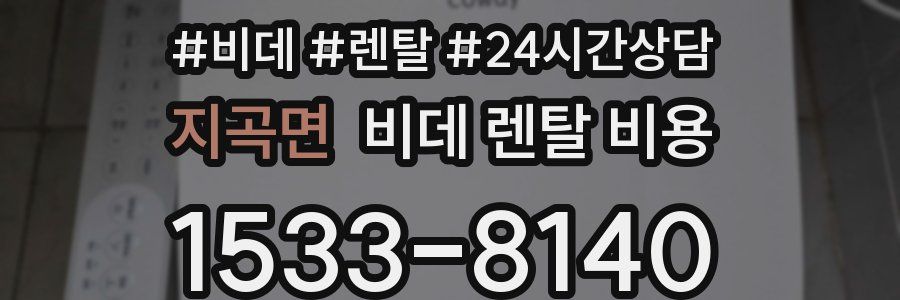 지곡면 비데 렌탈 비용