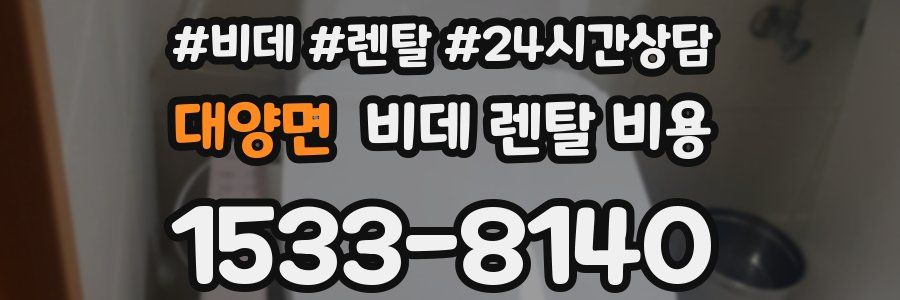 대양면 비데 렌탈 비용