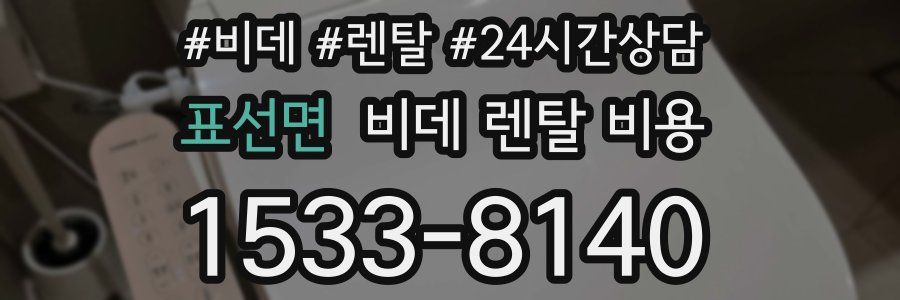 표선면 비데 렌탈 비용