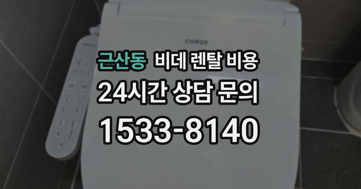 근산동 비데 렌탈 비용