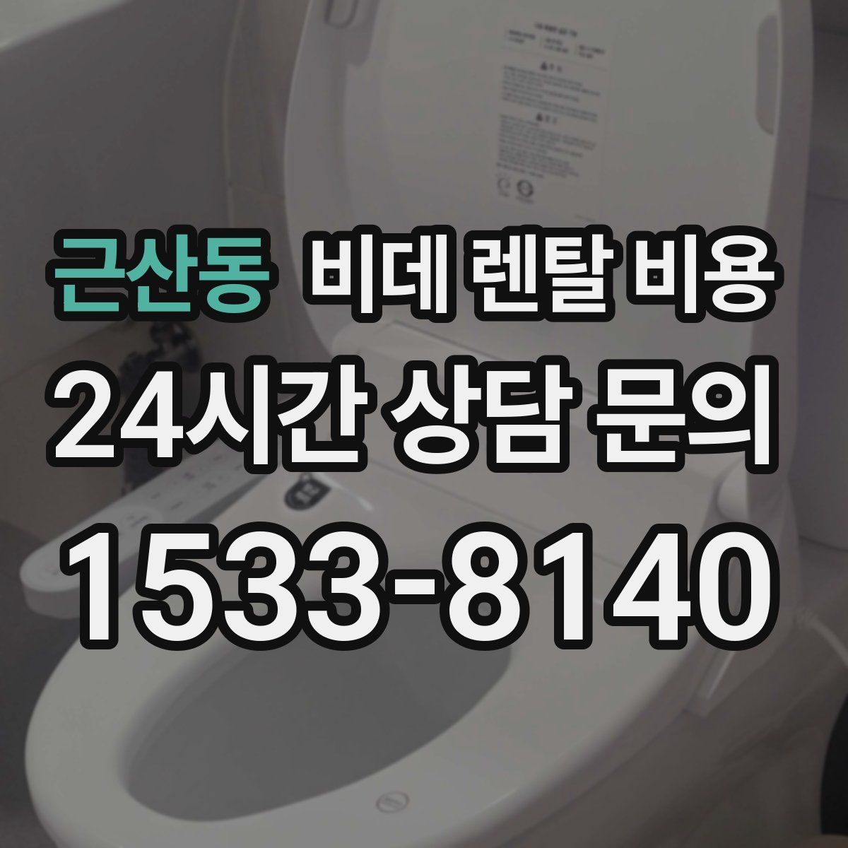 근산동 비데 렌탈 비용
