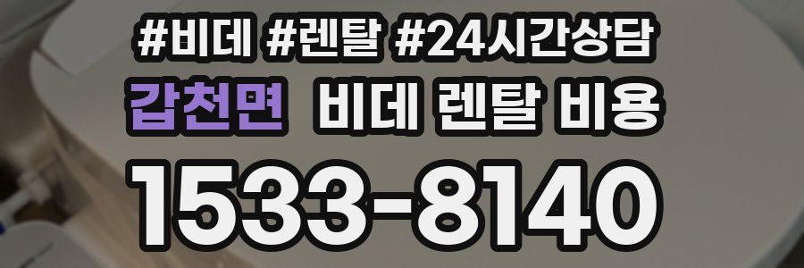 갑천면 비데 렌탈 비용