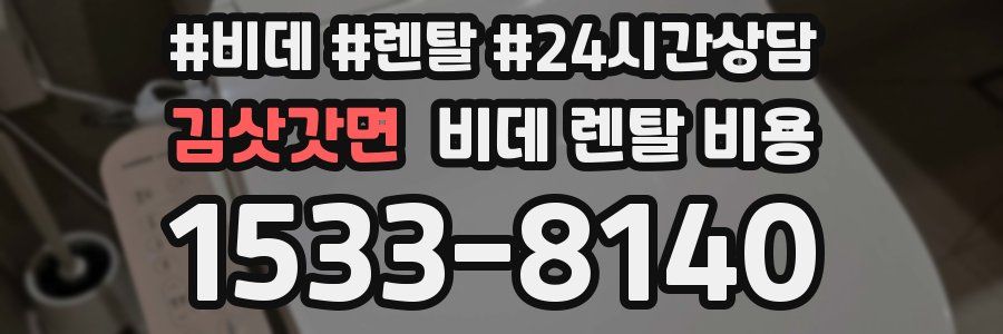 김삿갓면 비데 렌탈 비용