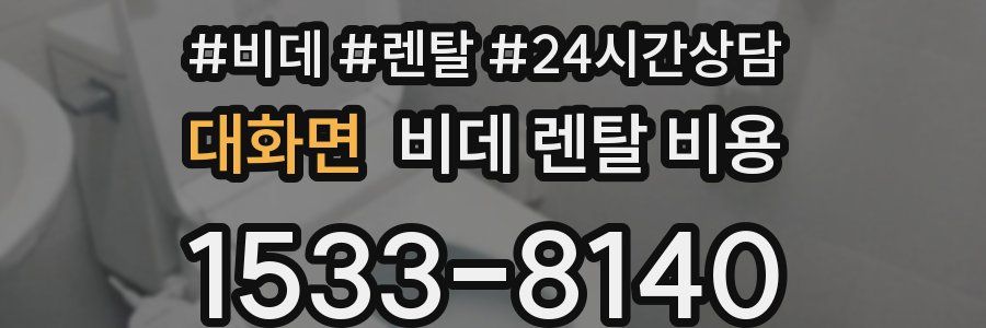 대화면 비데 렌탈 비용