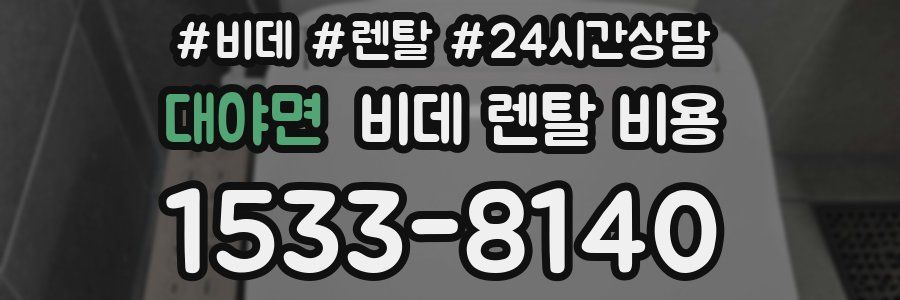 대야면 비데 렌탈 비용